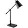 Salma Black Metal Task Table Lamp w/ Wireless Charging Pad