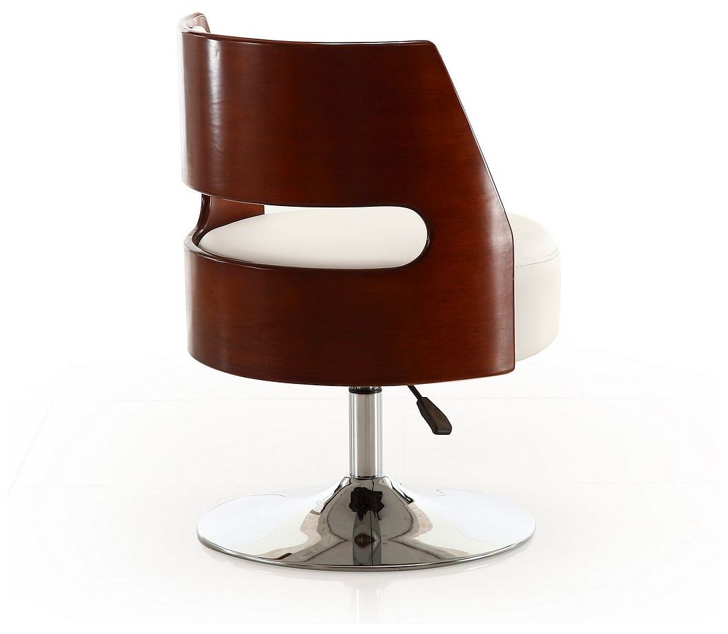 Image 7 Salon Adjustable Height Swivel Accent Chair in White Set of 2 more views