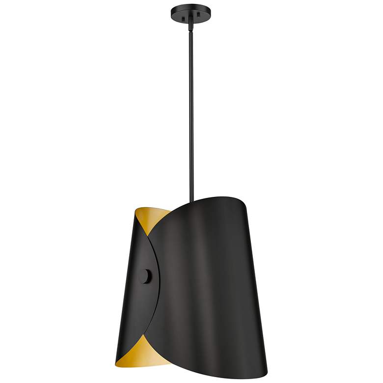 Image 1 Salone by Z-Lite Matte Black 18 inch 1 Light Pendant