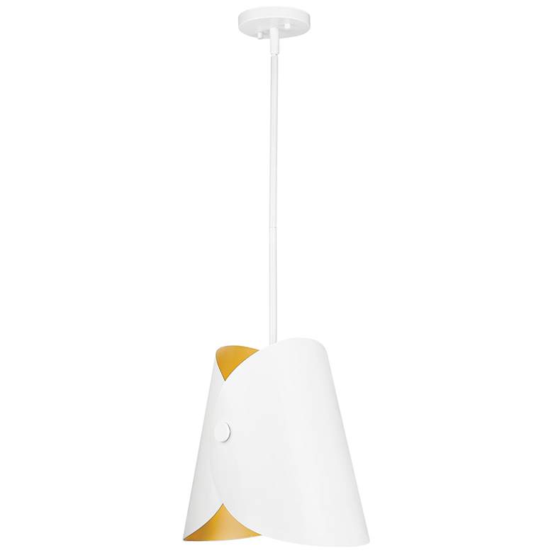Image 1 Salone by Z-Lite Matte White 13 inch 1 Light Pendant