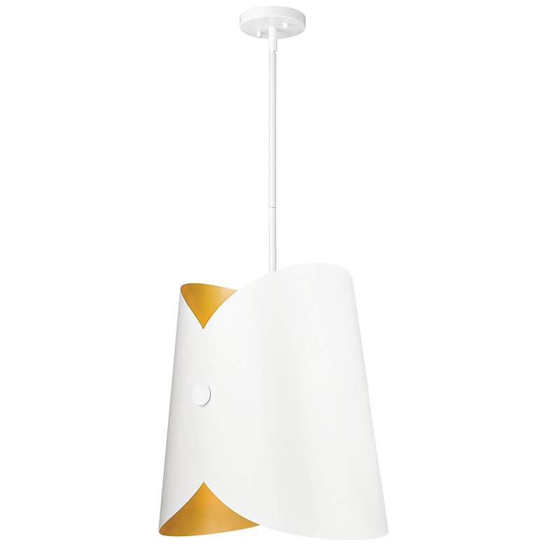 Image 1 Salone by Z-Lite Matte White 18 inch 1 Light Pendant