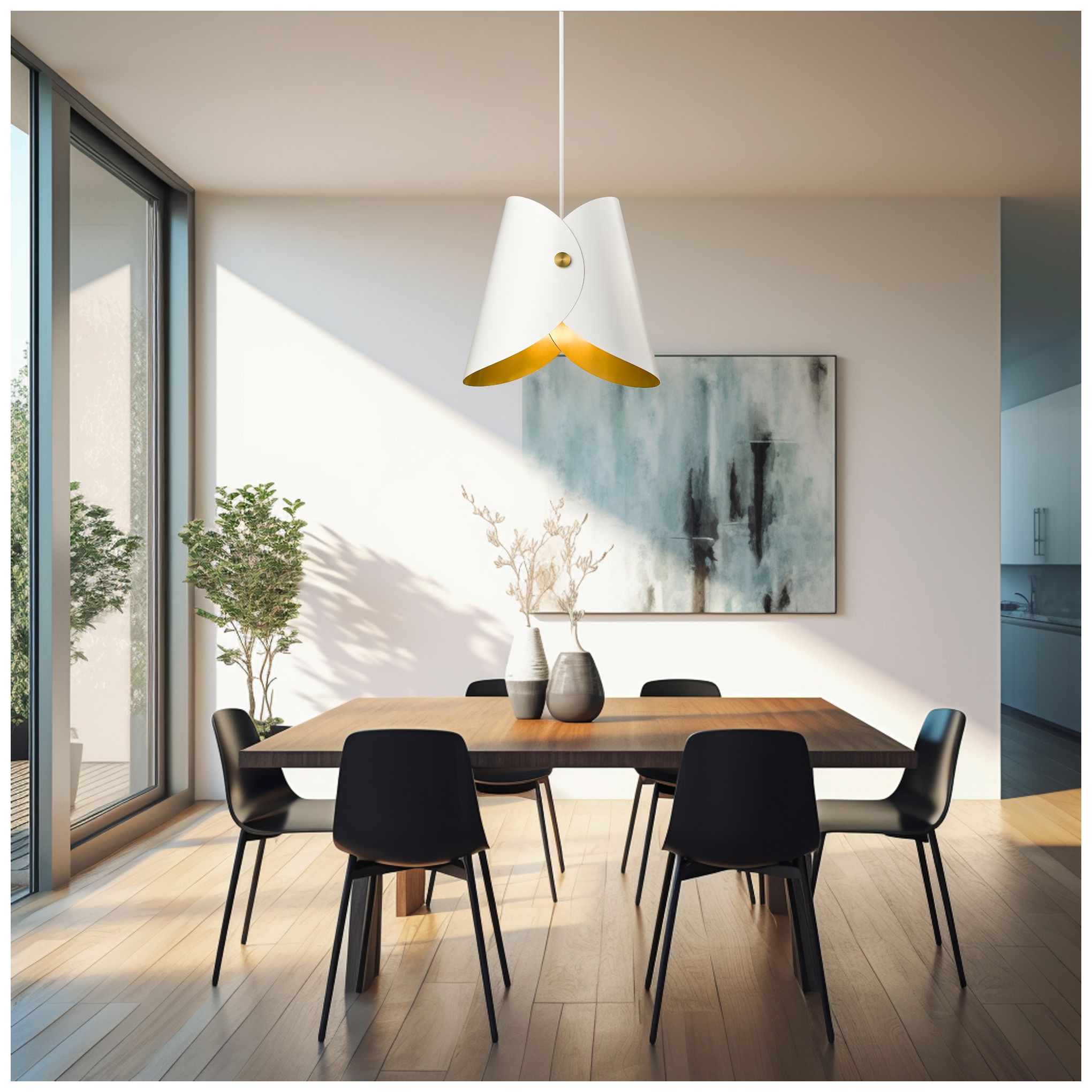 Salone by Z-Lite Matte White 18 inch 1 Light Pendant