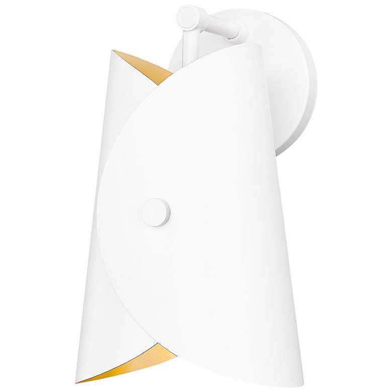 Image 1 Salone by Z-Lite Matte White 7.25 inch 1 Light Wall Sconce