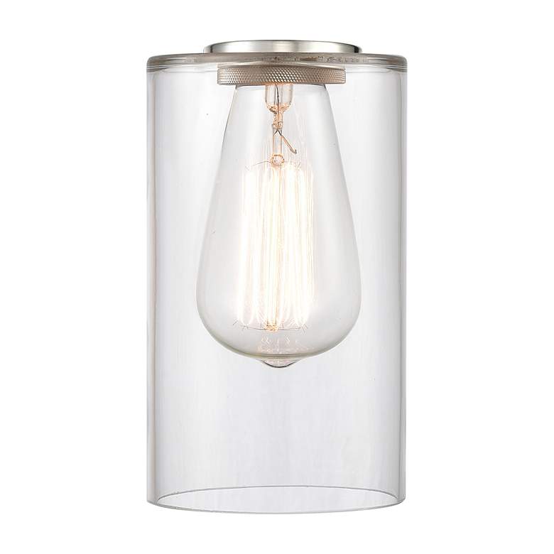 Image 3 Saloon 20" 3-Light Matte Black Chandelier w/ Clear Shade more views