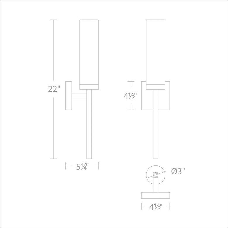Image 5 Saltaire 22"H x 3"W 1-Light Wall Sconce in Black more views