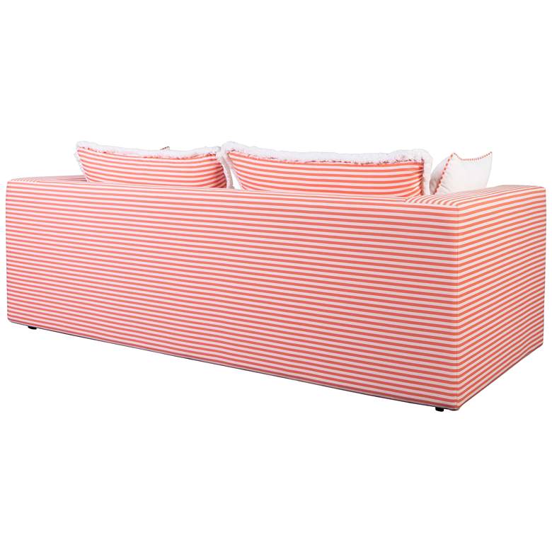 Image 4 Salty 84 1/4 inch Wide Coral Striped Outdoor Sofa more views