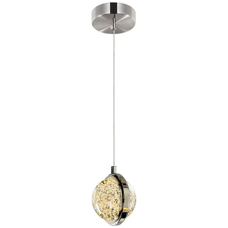 Image 1 Salvador 4 in LED Integrated Polished Nickel Pendant