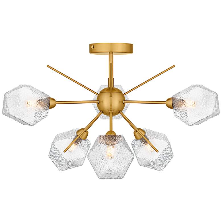 Image 1 Salvador 6-Light Brushed Gold Semi-Flush Mount
