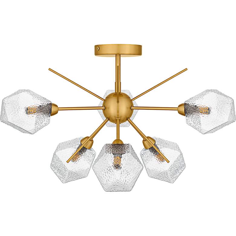 Image 2 Salvador 6-Light Brushed Gold Semi-Flush Mount more views
