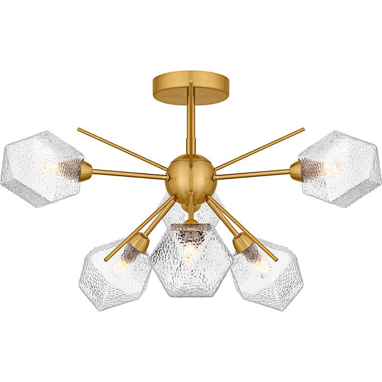 Image 4 Salvador 6-Light Brushed Gold Semi-Flush Mount more views