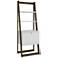 Salvador 70 1/2" High White and Oak Modern Ladder Bookcase