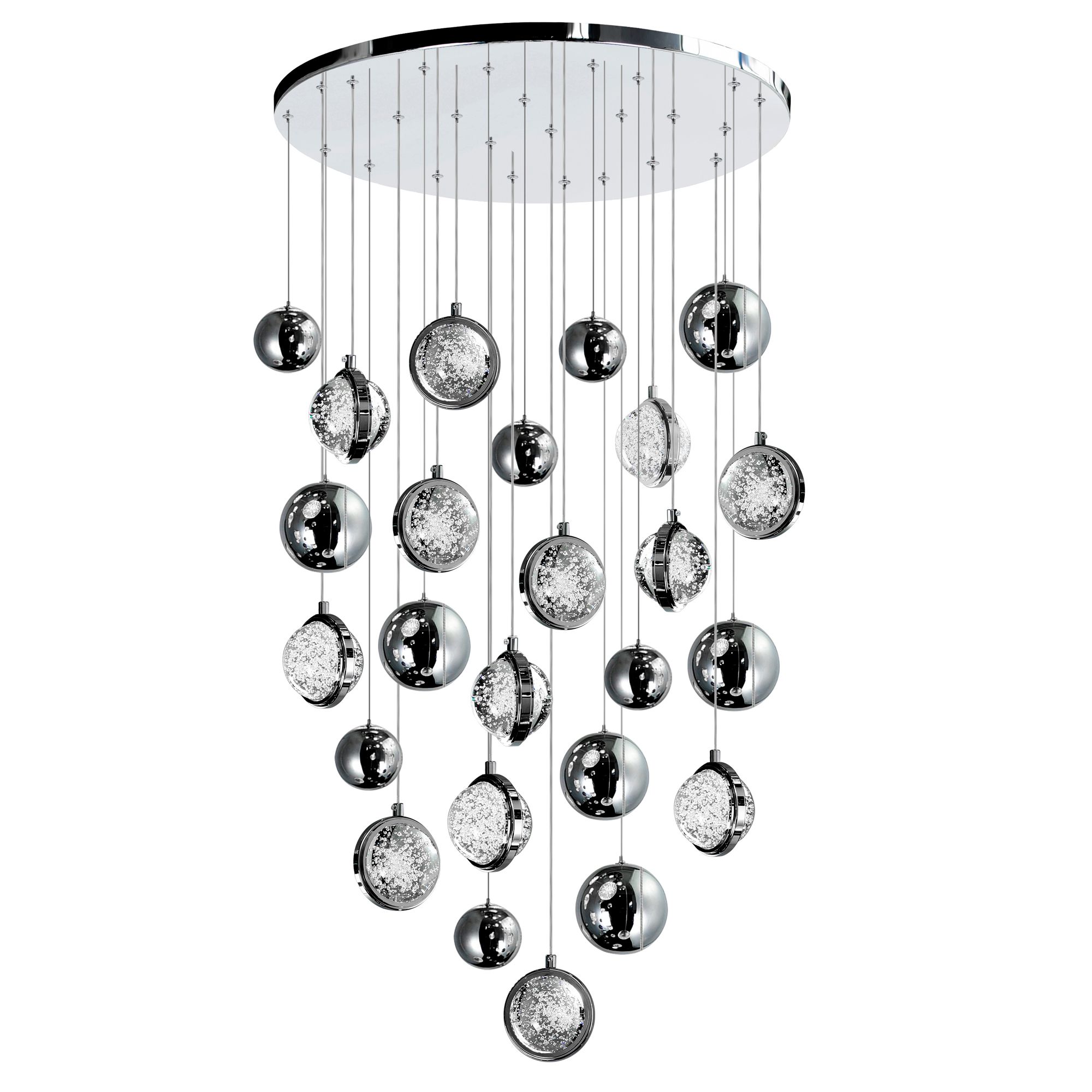 Image 2 Salvador Integrated LED 24in Polished Nickel Chandelier more views