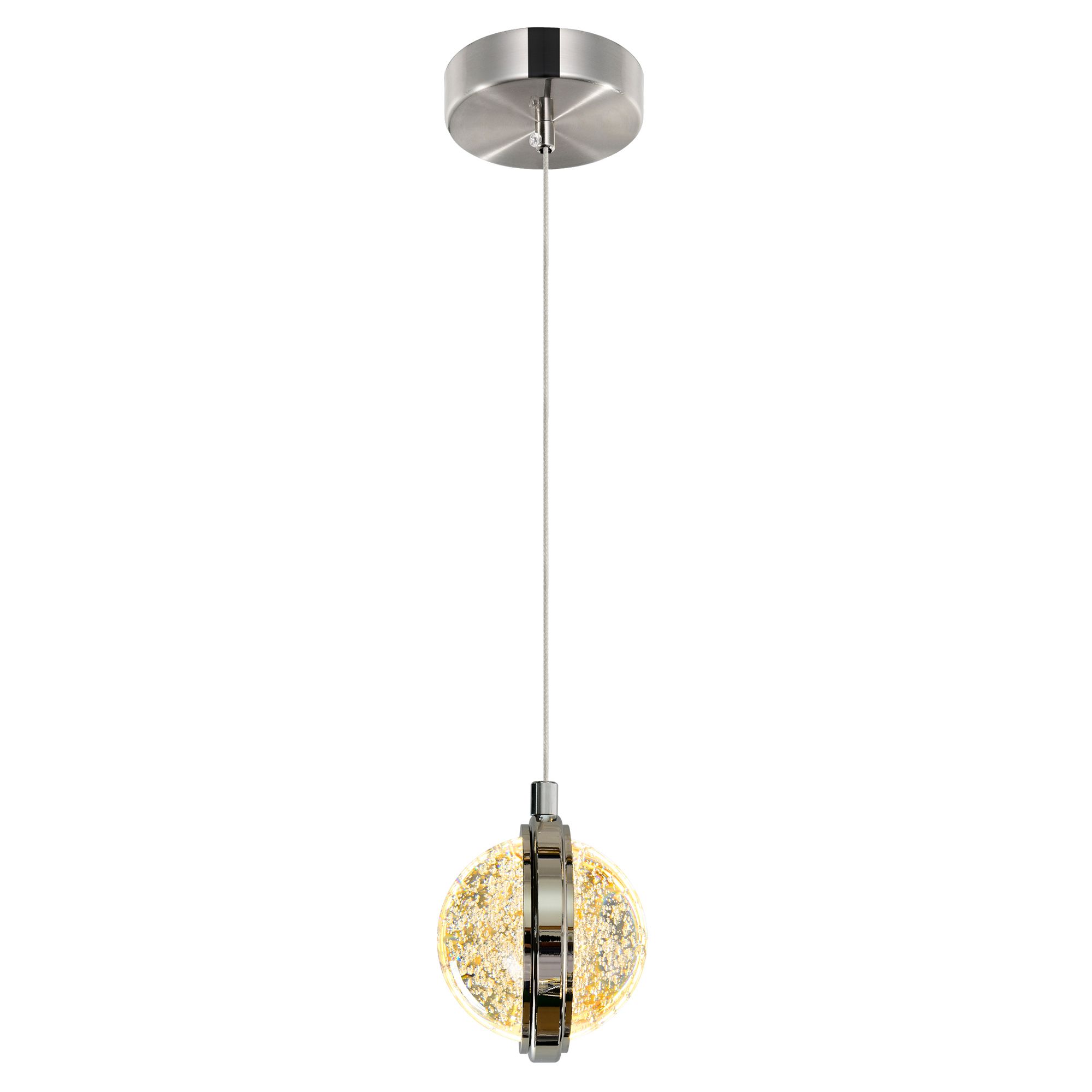 Image 2 Salvador Integrated LED 4in Polished Nickel Pendant more views