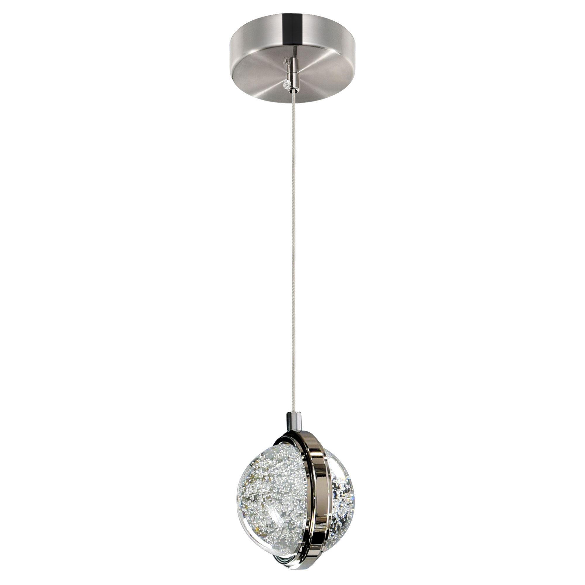 Image 5 Salvador Integrated LED 4in Polished Nickel Pendant more views