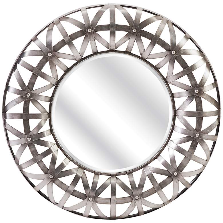 Image 1 Salvatore 32 inch Round Metal Wall Mirror