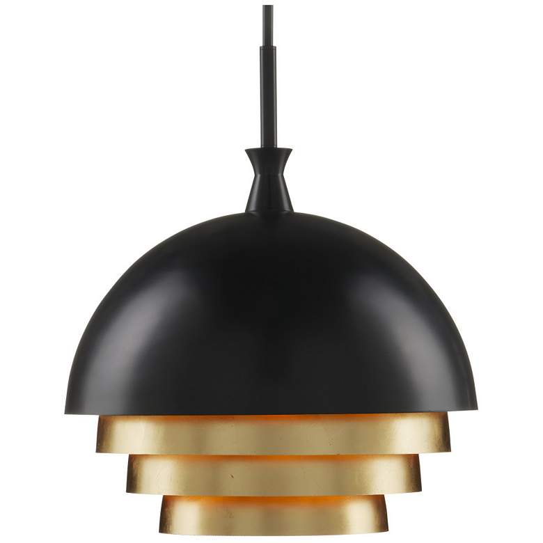 Image 1 Salviati Large Black &#38; Gold Pendant