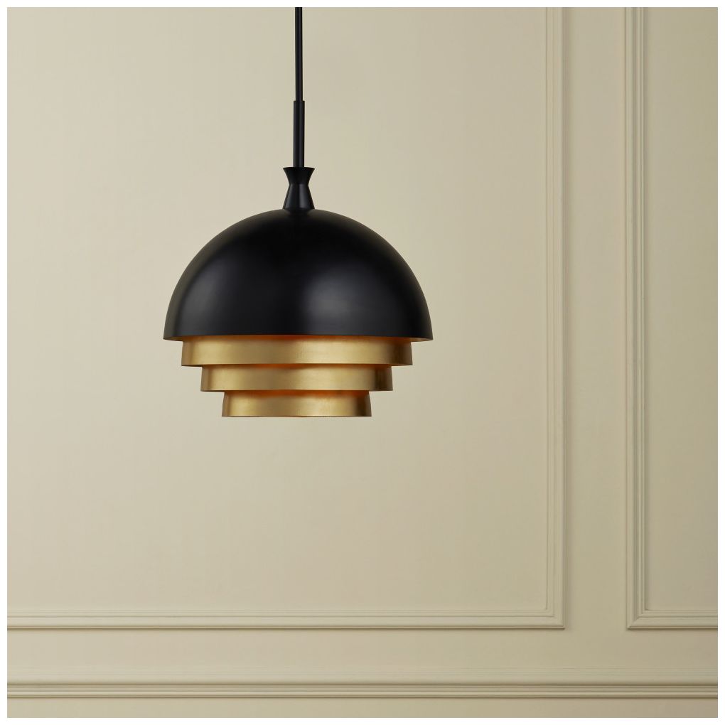 Image 6 Salviati Large Black & Gold Pendant more views