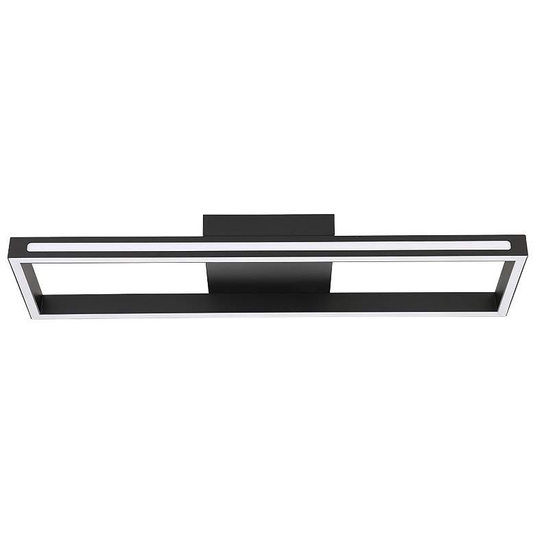 Image 1 Salvilanas 30.32 inch Wide Black Finish LED Ceiling Light With White Diffu