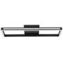 Salvilanas 30.32" Wide Black Finish LED Ceiling Light With White Diffu