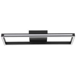 Salvilanas 30.32&quot; Wide Black Finish LED Ceiling Light With White Diffu