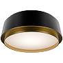 1_Salvo 4"H x 12"W 1-Light Flush Mount in Black
