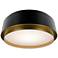 Salvo 4"H x 12"W 1-Light Flush Mount in Black