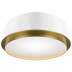 Salvo 4"H x 12"W 1-Light Flush Mount in White