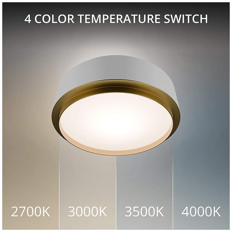 Image 2 Salvo 4"H x 12"W 1-Light Flush Mount in White more views