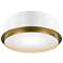 Salvo 4"H x 12"W 1-Light Flush Mount in White
