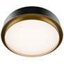 1_Salvo 4"H x 15"W 1-Light Flush Mount in Black