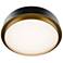 Salvo 4"H x 15"W 1-Light Flush Mount in Black