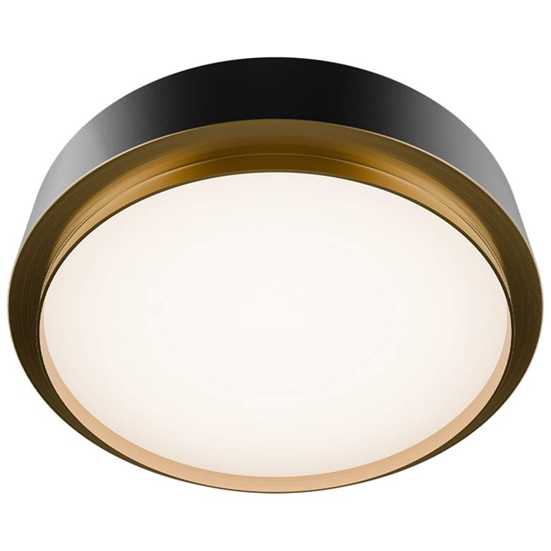 Image 1 Salvo 4"H x 15"W 1-Light Flush Mount in Black
