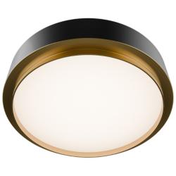 Salvo 4"H x 15"W 1-Light Flush Mount in Black