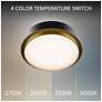 2_Salvo 4"H x 15"W 1-Light Flush Mount in Black more views