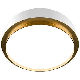 Image1 of Salvo 4"H x 15"W 1-Light Flush Mount in White
