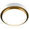 Salvo 4"H x 15"W 1-Light Flush Mount in White