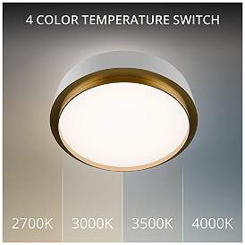Image2 of Salvo 4"H x 15"W 1-Light Flush Mount in White more views
