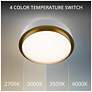 Thumbnail2 of Salvo 4"H x 15"W 1-Light Flush Mount in White more views
