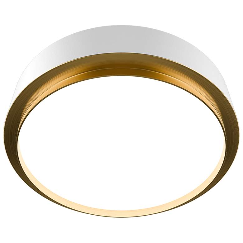 Image 1 Salvo 4"H x 15"W 1-Light Flush Mount in White