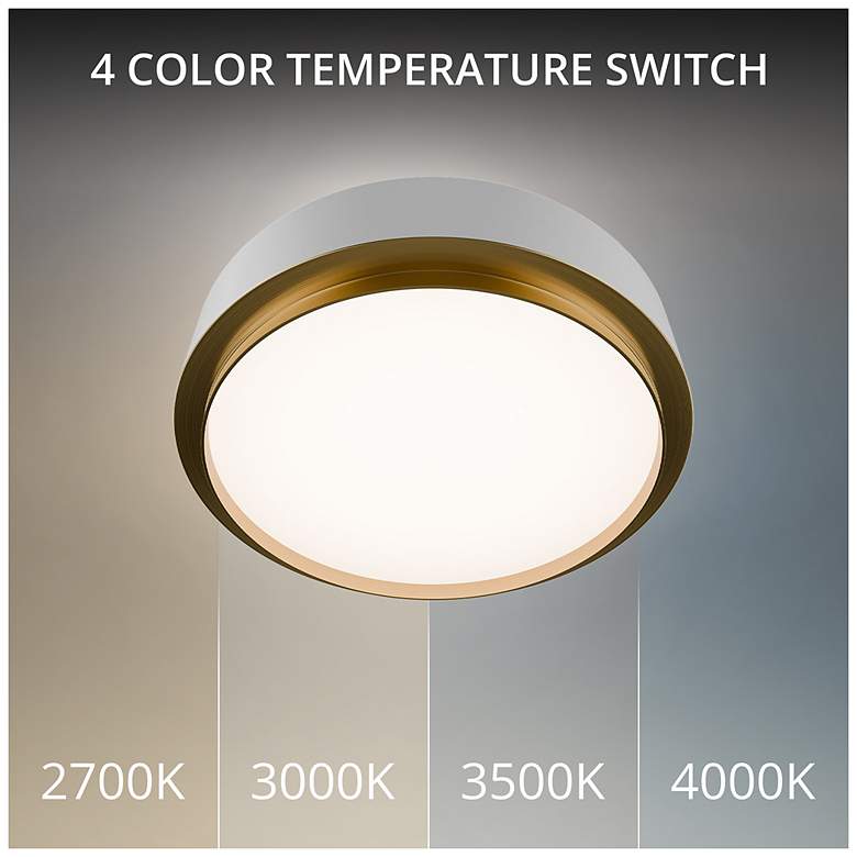 Image 2 Salvo 4"H x 15"W 1-Light Flush Mount in White more views