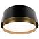 Salvo 4"H x 9"W 1-Light Flush Mount in Black