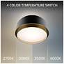 2_Salvo 4"H x 9"W 1-Light Flush Mount in Black more views