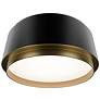 1_Salvo 4"H x 9"W 1-Light Flush Mount in Black