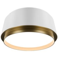 Salvo 4"H x 9"W 1-Light Flush Mount in White