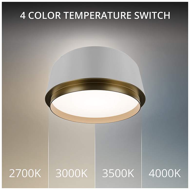 Image 2 Salvo 4"H x 9"W 1-Light Flush Mount in White more views