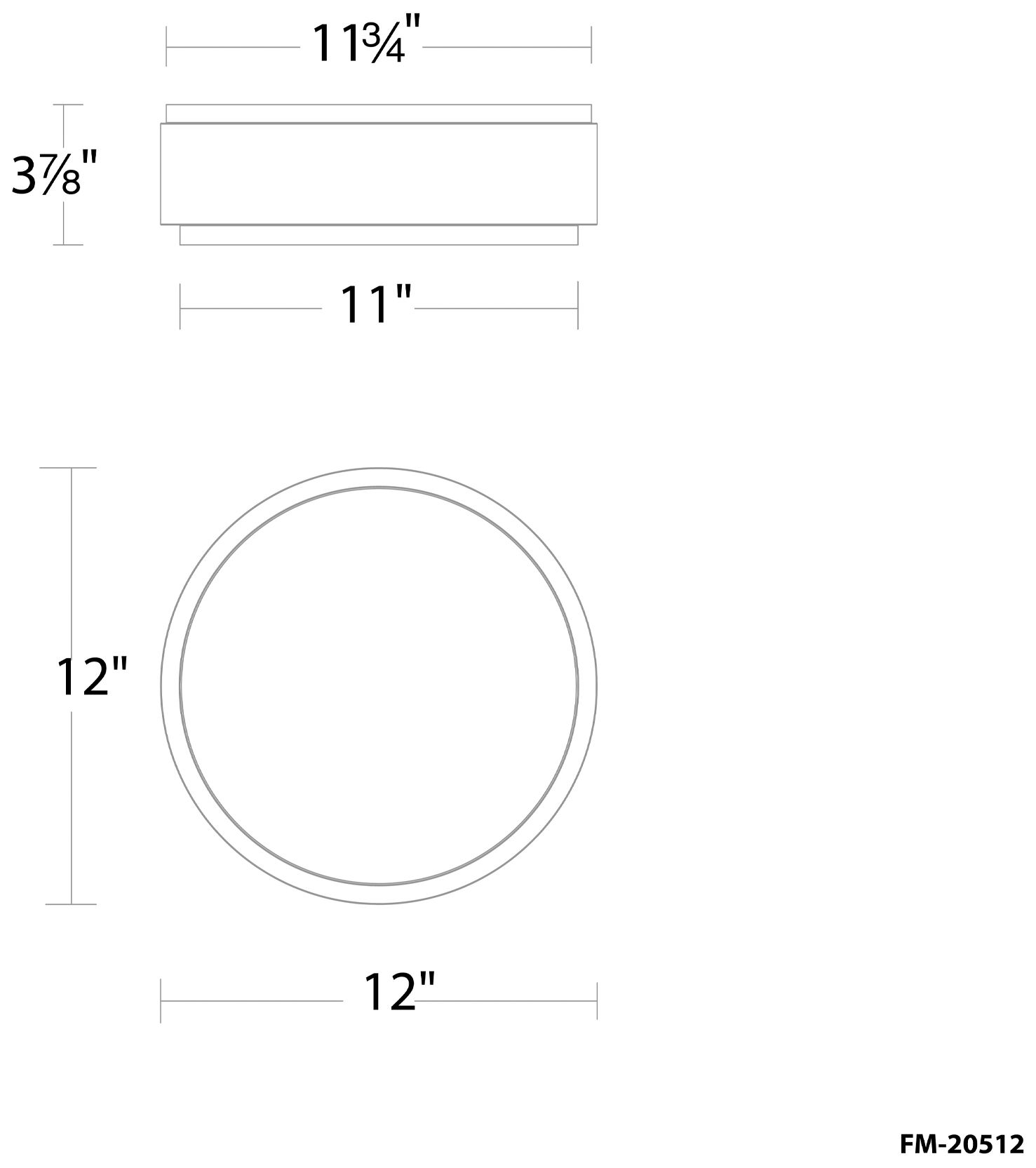 Image 3 Salvo 4"H x 12"W 1-Light Flush Mount in Black more views