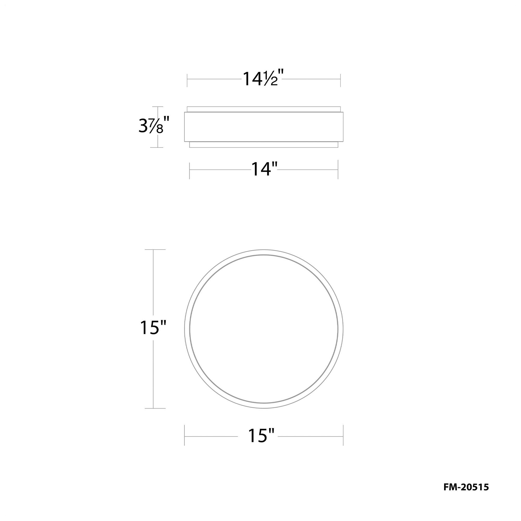 Image 3 Salvo 4"H x 15"W 1-Light Flush Mount in Black more views