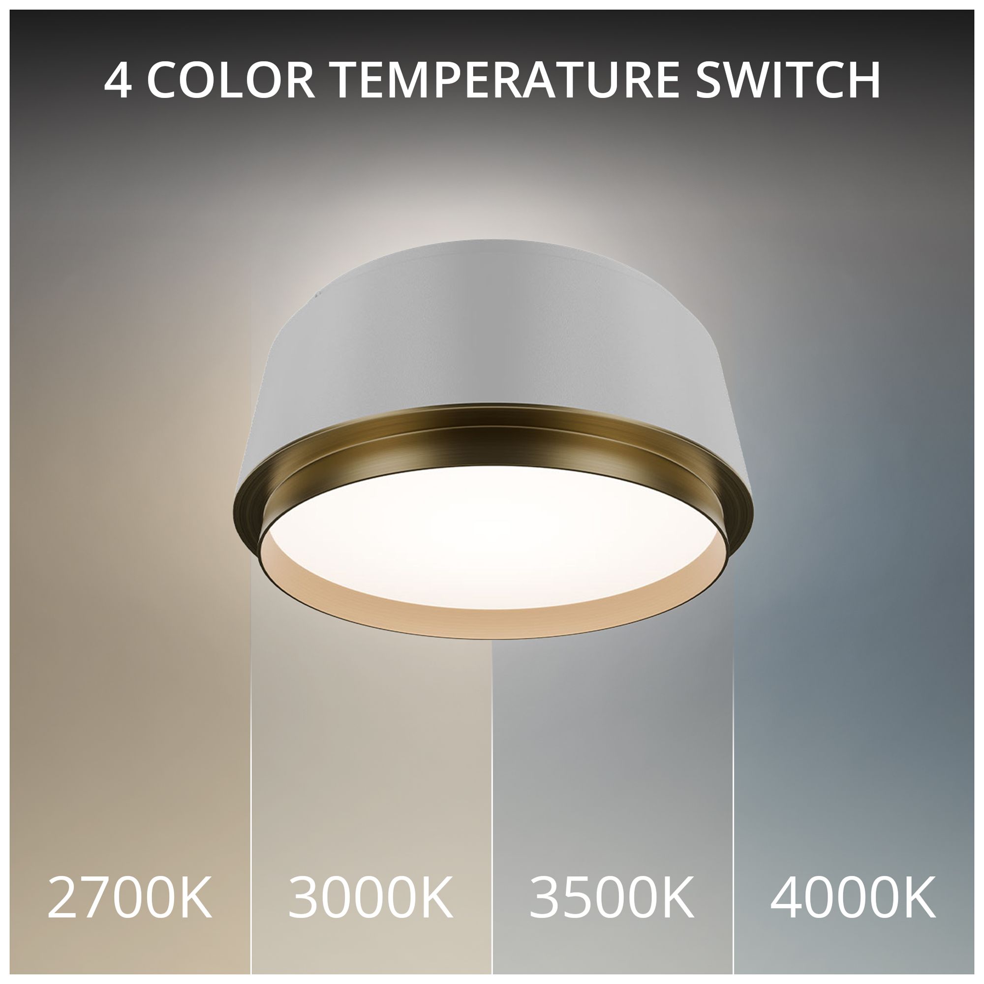 Image 2 Salvo 4"H x 9"W 1-Light Flush Mount in White more views