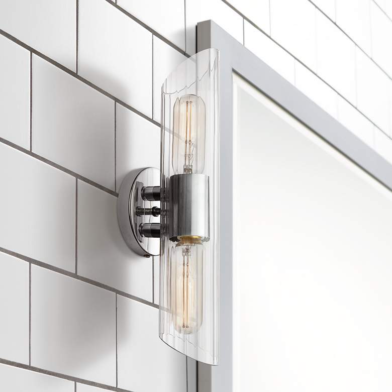 Image 1 Samantha 16" Wide Polished Chrome Bath Light