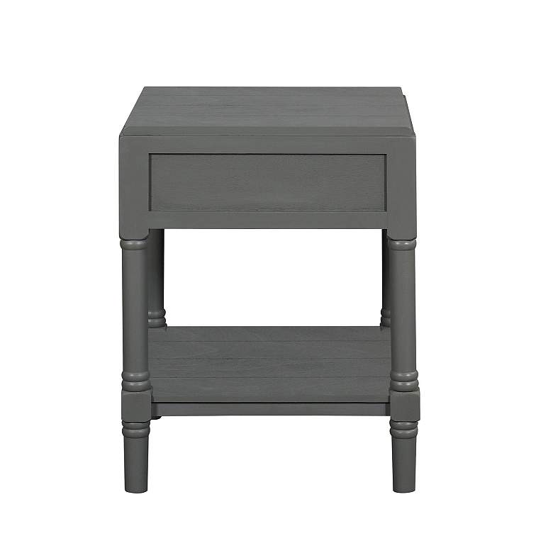 Image 5 Samantha 20" High 1 Drawer Carbon Gray Accent Table more views